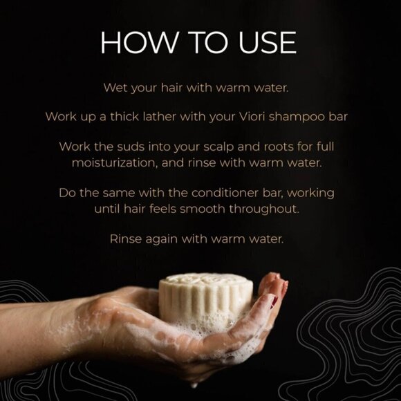 NEW!Viori Shampoo Bar+Conditioner Bar+Bamboo Holder Set -TERRACE GARDEN™ - Picture 10 of 12